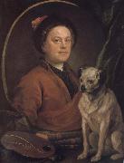 William Hogarth The artist and his dog France oil painting artist